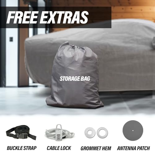 Supreme Full Car Cover - Semi Custom Fit for Honda Ridgeline 2006-2014 Crew Cab 5.3 ft Bed | All-Weather Protection: Waterproof, Dustproof, Windproof, UV-Resistant - size: 19.Honda Ridgeline 2006-2014 Crew Cab 5.3 ft Bed