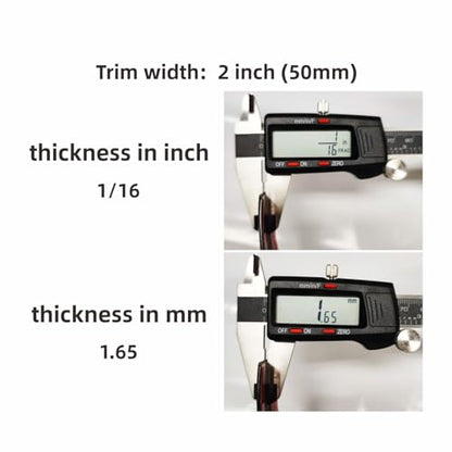 16Ft Chrome Silver Automotive Car Exterior and Interior Molding Trim Universal Bumper Window Door Body Side Decorative Strip Scratch-Proof (2 inch (50mm)) - size: Width:2 inch(50mm)