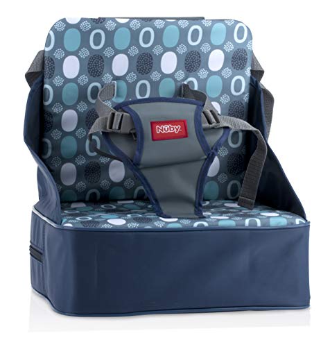 Nuby Easy Go Booster Seat for Kitchen Chair - Travel Booster Seat for Babies and Toddlers - Holds Up to 35 Pounds - 9+ Months - Blue - color: Blue