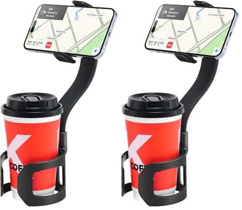 APPS2Car Cup Phone Holder for Car with Solid Adjustable Alloy Arm, Save Space, Easy Installation, Long Neck Car Phone Mount Compatible with iPhone Samsung Google Smartphones (Pack of 2) - size: Small to Medium (Pack of 2)