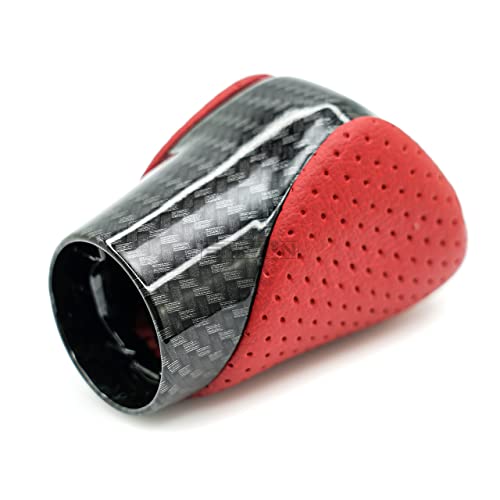 Gear Shift Knob Shifter for Lexus ES GS GX is NX RC RX 200t 300 350 3450h 450hL 350L (Circuit Red Leather/Carbon Fiber Pattern) - color: Circuit Red Leather / Carbon Fiber Pattern