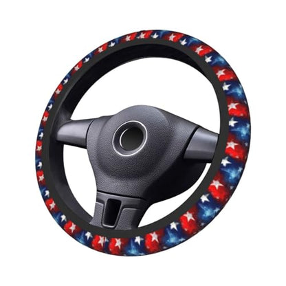4th of July Steering Wheel Covers Non Slip Neoprene Universal 15 Inch Steering Wheel Protector Car Cover for Men Women - color: 4th Of July