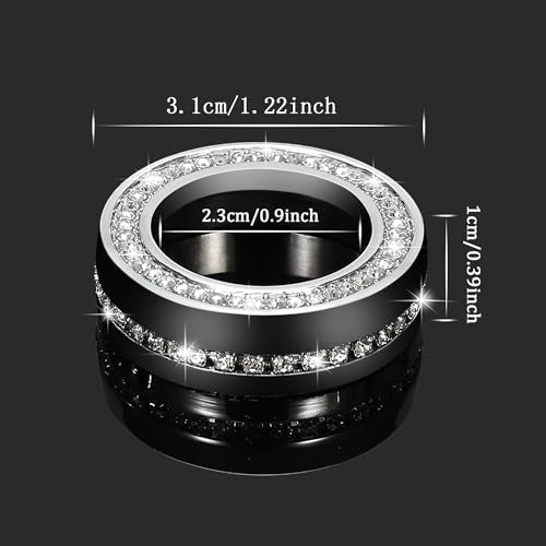 TOMALL Bling Car AC Knob Covers Compatible with Mazda 3 CX-30 Center Console Air Conditioning Knob Button Cover Radio Button Cover Air Conditioner Cover Trim Interior Ring Bling Decoration for Car