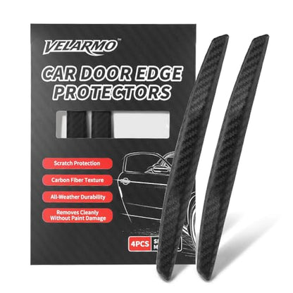 4PCS Car Door Edge Guards Universal 3D Carbon Fiber Texture Anti-Collision Scratch Protector Strips Flexible Silicone Trim with Nano Adhesive for Sedan SUV Truck Black - color: BLack