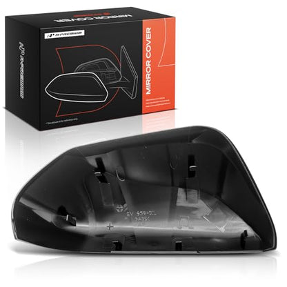 A-Premium Driver Side Rearview Mirror Cover Cap - Compatible with Toyota Camry 2018-2024, Avalon 2019-2022 - Smooth Black, with Turn Signal Hole - style: Left Driver Side