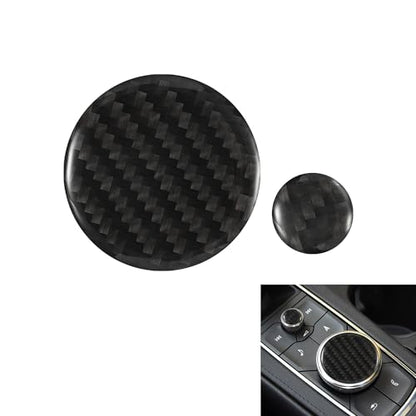 WINKA Center Console Multimedia Knob Button Cover Compatible with Cadillac Escalade XT5 CT5 CT6 XT4 XT6 CT6 Crabon Fiber Media Button Cover Trim Interior Modification Trims for Car Accessories