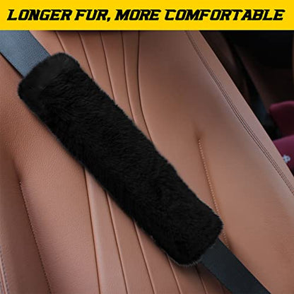 GAMPRO Car Seat Belt Pad Cover, 2-Pack Soft Car Safety Seat Belt Strap Shoulder Pad for Adults and Children, Suitable for Car Seat Belt, Backpack, Shoulder Bag - color: 2A