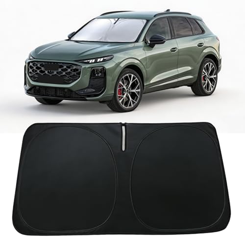 Windshield Sun Shade for Audi Q3 2019-2026, Car Front Window Sunshade with 240T Sun Visor Protector Blocks UV Rays Heat Sun Shield Accessories - size: For | Audi Q3 2019-2026