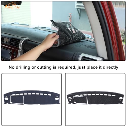 Aunginsy Car Dashboard Cover Mat Compatible with Toyota FJ Cruiser 2007-2021 SUV Dashboard Dash Cover Nonslip Grey Mat Sun Pad Dash Carpet Sunshade Glare UV Rays Protector Car Interior Accessories - color: Grey(LHD)