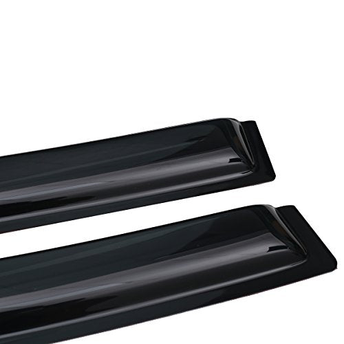 Lightronic Extra Durable Outside-Mount Auto Vent Window Visor, Fits 2023-2025 Honda Accord Sedan, UV Protection Rain Guard, Original Wind Deflector, No-Drilling Easy Installation, Dark Smoke, 4-Pcs