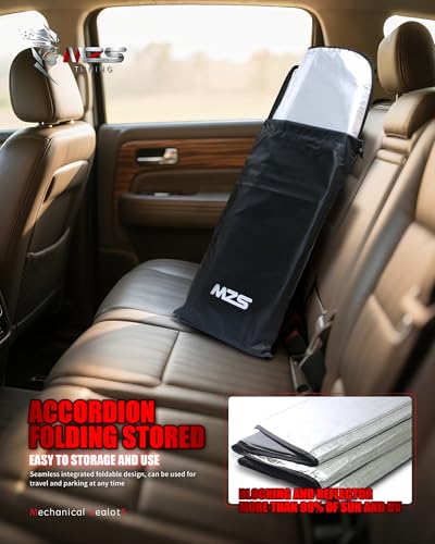 MZS Windshield Sun Shade Compatible with Rogue 2021-2026, Foldable Car Front Window Sunshade with Storage Pouch, Sun Visor Shield Accessories for Interior Protector - size: Rogue 2021-2026
