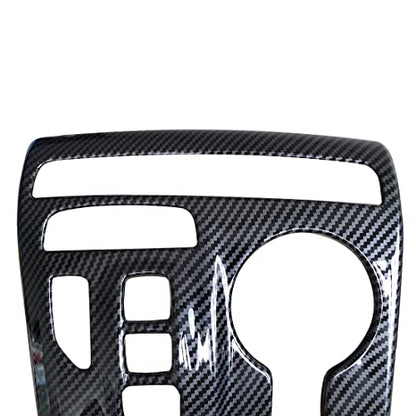 ruihe Carbon Fiber Pattern Car Gear Shift Knob Console Panel Trims Cup Holder Frame Cover Compatible with Fit for Hyundai Tucson 2022 2023 2024 2025
