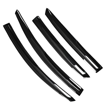 labwork Black 4 Pieces Window Visors Shade Sun Rain Wind Guards Outside Replacement for Sentra 2013-2019