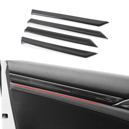 YINGTUU for Honda Civic Accessories 10th Gen 2016 2017 2018 2019 2020 2021 Car Interior Door Panel Trim Strip Protection Decals Not Fit Coupe Carbon Fiber Pattern - color: Inner Door Panel Cover