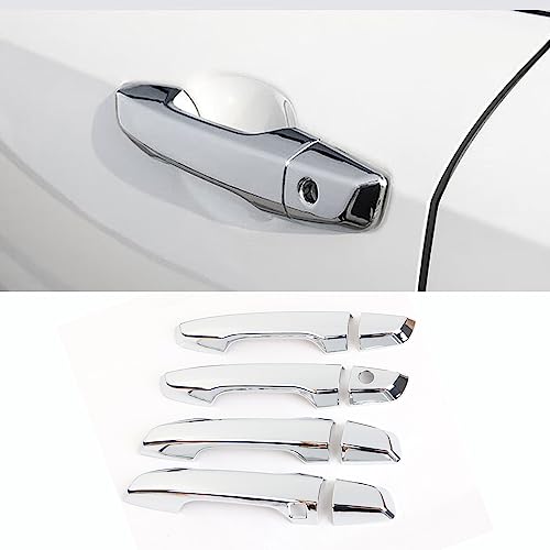 Car Accessories Fit for Honda CR-V CRV 2017 2018 2019 2020 2021 2022 Exterior Door Handle Cover Trim (Glossy Chrome) ABS 8 PCS with Smart Keyhol - color: Glossy Chrome, size: with Smart Keyhol