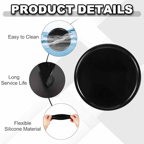 10 Pcs Round Anti-Slip Mat, 3.15" Diameter Phone Grip Pad Non-Slip Silicone Mat Anti-Skid Holder for Phone Keys Sunglasses Electronic Devices, Black - color: Black, size: 3.15"