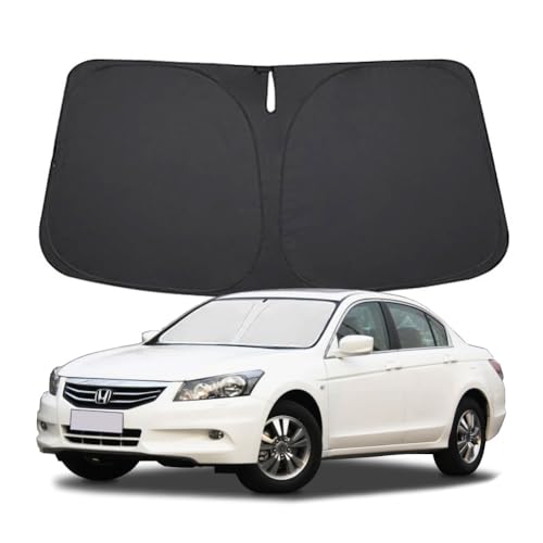 Windshield Sun Shade for Honda Accord 2008 2009 2010 2011 2012 Front Window Shade Sun Visor Protector Honda Accord Accessories Foldable Sunshade 240T Reflective Polyester Blocks UV Rays Keeps Car Cool - size: for Accord 2008-2012