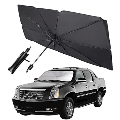 Car Sunshade Umbrella,Upgraded Windshield Cover Sun Shade,UV Reflecting Portable Front Window Cover,Universal Car Windshield Sunshades,UV Block for Front Windows,Fits Most Vehicles (55"x 31")