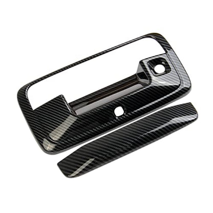 Carbon Fiber Car Rear Trunk Door Handle Cover Trim for Chevrolet Silverado/GMC Sierra 2014-2018,for Chevrolet Colorado/GMC Canyon 2015-2022