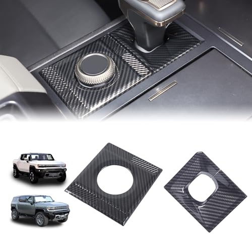 for Hummer EV 1 Drive Mode Gear Shift Knobs Cover and 1 Gear Shift Knob Panel Frame Trim Compatible with Hummer EV SUV Pickup 2022-2024 2025+