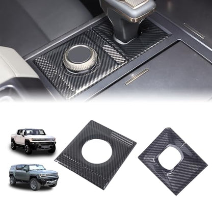 for Hummer EV 1 Drive Mode Gear Shift Knobs Cover and 1 Gear Shift Knob Panel Frame Trim Compatible with Hummer EV SUV Pickup 2022-2024 2025+