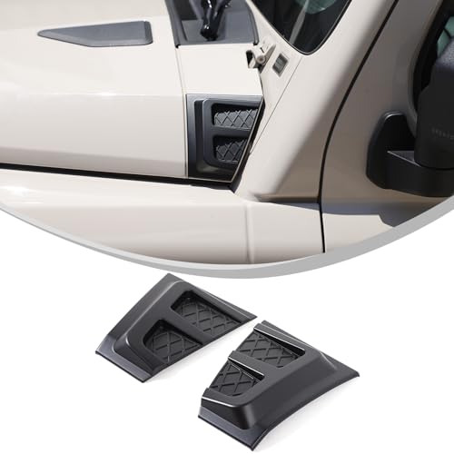 2PCS Car Black Cowl Armor Corner Guards Outer Cowling Cover Compatible with INEOS Grenadier 2020-2025 Accessories, Car Hood Left Right Side Armor Cover Trim Exterior Accessories (Matte Black) - color: Matte Black