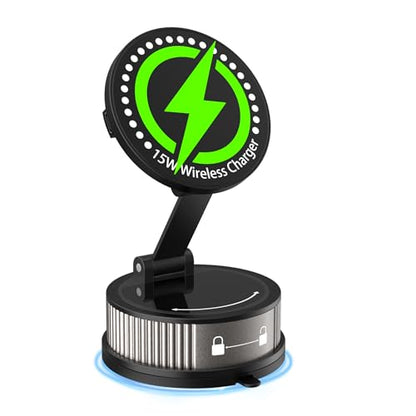for MagSafe Car Mount Charger,15W Fast Wireless Charging,95+LBS Strong Suction 2400gf Strong Magnetic, 360° Adjustable Car Phone Holder, Phone Holders for Your Car