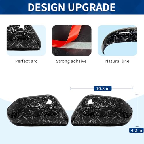 Side Mirror Cover Compatible with Toyota (Camry 2018-2025, OEM Style-Forged Carbon Fiber Pattern) - size: OEM Style-Forged Carbon Fiber Pattern