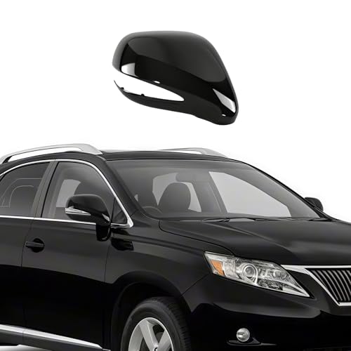 Black Passenger Side Mirror Cover Caps for 2009-2015 Lexus RX350 RX450H, Directly Replace Style, Not Sticker - color: Black, size: Right Side
