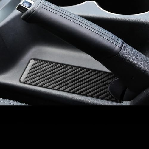 Parking Brake Cover Handbrake Panel Trim Stickers Decals Real Carbon Fiber Compatible with Hyundai Genesis Coupe 2013 2014 2015 2016 Interior Accessories - color: Handbrake Panel