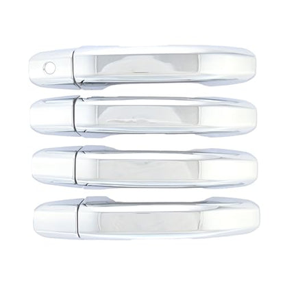 Trim Illusion Chrome Patented Door Handle Cover Overlay for 2019-2026 Chevrolet Silverado, Tahoe, Suburban & GMC Sierra, Yukon, Hummer EV | Easy No-Tool Install | US Patented