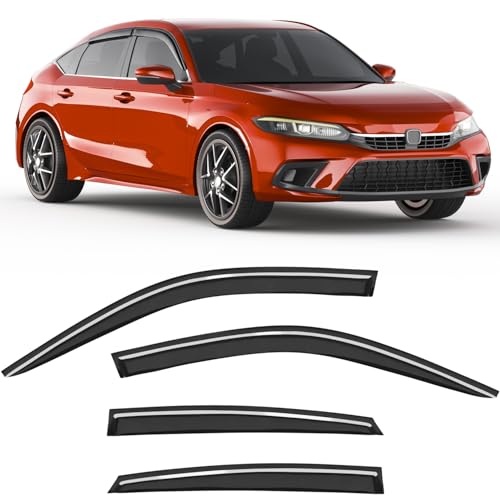 Extra-Thick Window Rain Guards Fit for Honda Civic Hatchback 2022 2023 2024 2025 2026 HB LX Sport Touring EX-L Window Deflectors Window Vent Visors Shades - size: Fit for 2022-2026 Honda Civic Hatchback