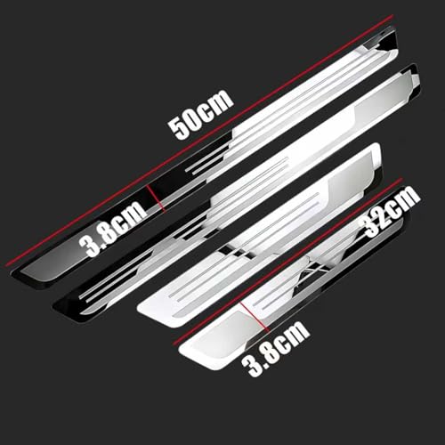 4Pcs Stainless Steel Door Sill Protector for BMW X5 2019-2024 2025, Car Door Sill Scuff Plate Guard Pedal Kick Protection Accessories