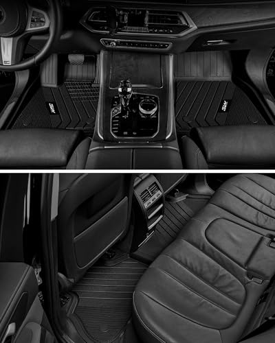 3W BMW X6 Floor Mats Fit for 2020 2021 2022 2023 2024 2025 2026 M/M50i/sDrive40i/xDrive40i G06 All-Weather TPE Floor Liner for BMW X6 1st 2nd Row Full Set Custom Fit Car Liners, Black - style: 4) X6 2020-2026 | Floor Mats