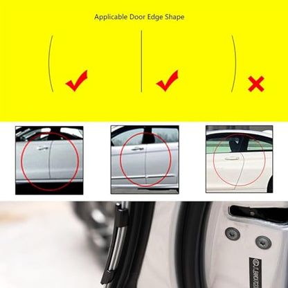 AUTOXBERT 4Pcs Car Door Edge Guards Moulding Trim Edge Anti-Collision Strip Scratch Guard Car Door Protector for Most Cars (Black)