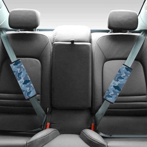 Fishing Camo Car Seat Belt Pad Cover Soft Universal Car Seat Belt Pads Cover Anti-Slip Shoulder Strap Protect Interior Automotive for Most Vehicle, SUV, Truck, Cars - color: Fishing Camo