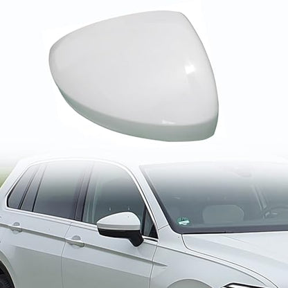 GXARTS White Right Passenger Rear View Mirror Cover Replace Compatible with Volkswagen Tiguan 2018-2022 Car Door Rearview Mirror Cover Cap Housing Protective Cover For Exterior Mirrors Trim Cap