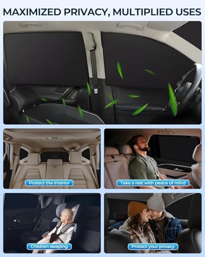 for KIA K5 2021-2024 Car Window Shades, 8pcs Privacy Sun Shade Set for Front Windshield Side and Rear Windows, Full Window Covers Keeps Vehicle Cool for Camping Napping - size: fit for KIA K5 2021-2024