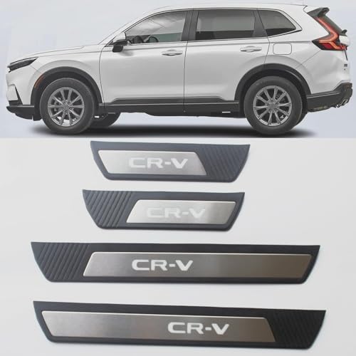 OLIKE Fashion Style Stainless Steel Door Sill Scuff Plate Guard Sills Protector Trim Compatible with Honda CR-V CRV 2023 2024