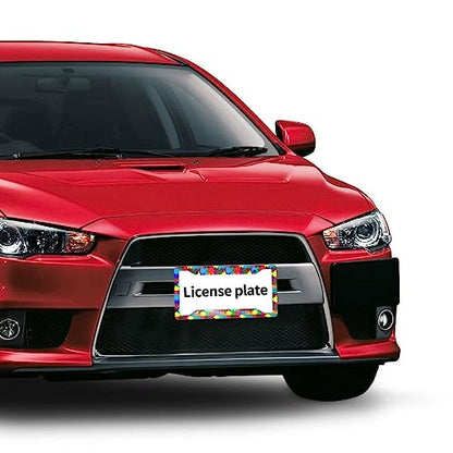 Colourful Autism Puzzle License Plate Frame 2 Pack License Plate Holder Universal Aluminum License Plate Cover Car Accessories for Men Women - color: Colourful Autism Puzzle