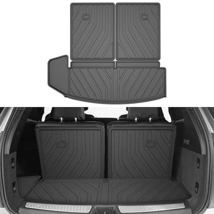 Cargo Liner & Third Row Seat Back Mats Custom Fit for Cadillac XT6 2020–2025 2026, TPE All Weather Waterproof Rear Cargo Mat Rear Trunk Liner Back Seat Cover Protector Trunk Mat Tray Pad Boot - style: 3) for Cadillac XT6 2020-2026 Cargo Liner & Seat Back