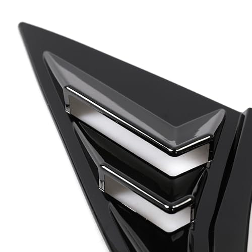 YINGTUU for Honda Civic Accessories 10th Gen 2016-2021 Window Louvers Racing Style Triangular Window Glass Blinds Hatchback Glossy Black - color: Rear Side Window Louvers for Hatchback-black