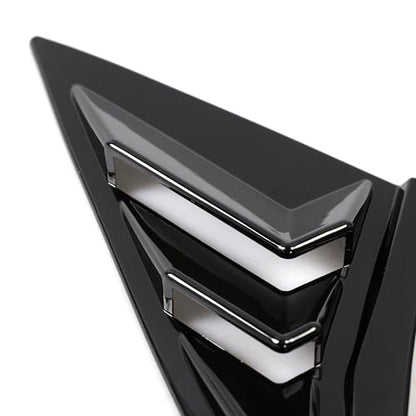 YINGTUU for Honda Civic Accessories 10th Gen 2016-2021 Window Louvers Racing Style Triangular Window Glass Blinds Hatchback Glossy Black - color: Rear Side Window Louvers for Hatchback-black