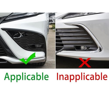 Durable Real Carbon Fiber Compatible with Toyota Camry 2018-2024 2019 2020 2021 2022 2023 Accessories Car Fog Lamp Grille Surround Trim Strip Cover Exterior Trim Sticker Decal 2PCS Red - color: Fog Lamp Grille Trim