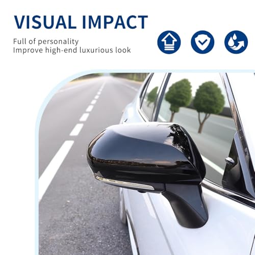 Side Mirror Cover Compatible with Toyota (Camry 2018-2025, OEM Style-Gloss Black) - size: Oem Style-gloss Black