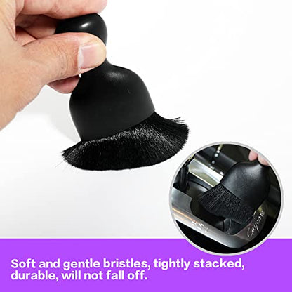 AOCISKA Car Interior Detailing Brush,Soft Bristle Cleaning Brush Car Detailing Brush Dusting Brush,Car Interior Cleaning Tool,Auto Detail Brush Car Dash Duster Brush (Black with Cap) - color: Black With Cap