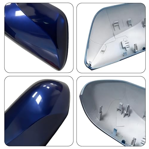 Right Passenger Side Car Mirror Cap Cover Compatible with Toyota Prius 2016 2017 2018 2019 2020 2021, Direct Replacement, 87915-47070, Blue - color: blue, size: Right