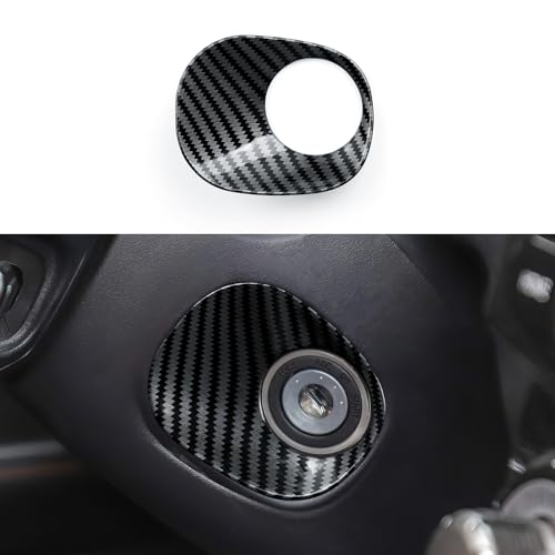 Car Carbon Fiber Decal Keyhole ABS Sticker Cover Interior Trim Accessories for Toyota 4Runner SUV 2010-2025 Black - color: Keyhole