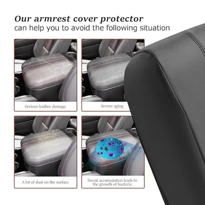 SKTU 2025 2026 Tahoe Center Console Cover for 2025 2026 Chevrolet Tahoe/Suburban Armrest Cover 2025 2026 Chevy Suburban Seat Box Cover 2025 2026 Chevy Tahoe Accessories Center Console Cushion - color: for 2025 2026 Tahoe/Suburban Black-A
