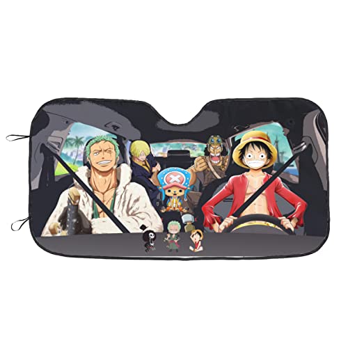 Anime Foldable Car Windshield Sun Shades Universal Fit 51.2" X 27.5"Keep Your Vehicle Cool, Uv Sun and Heat Reflector Car Truck SUV-S - color: Anime 3